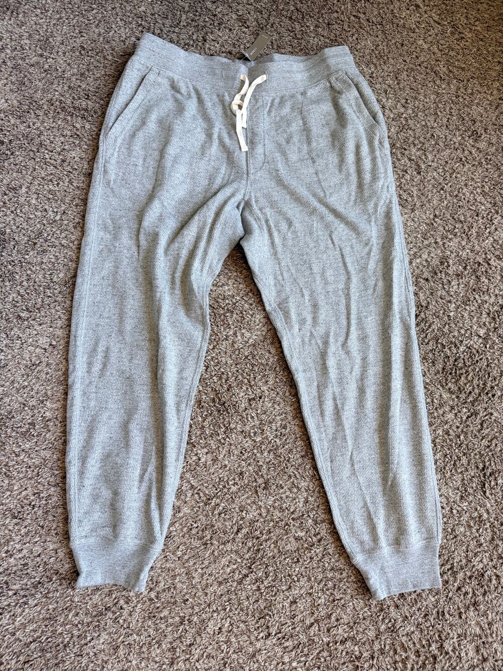 J.Crew Knit Goods Men’s Large Gray Jogger Sweatpants NWT BJ862